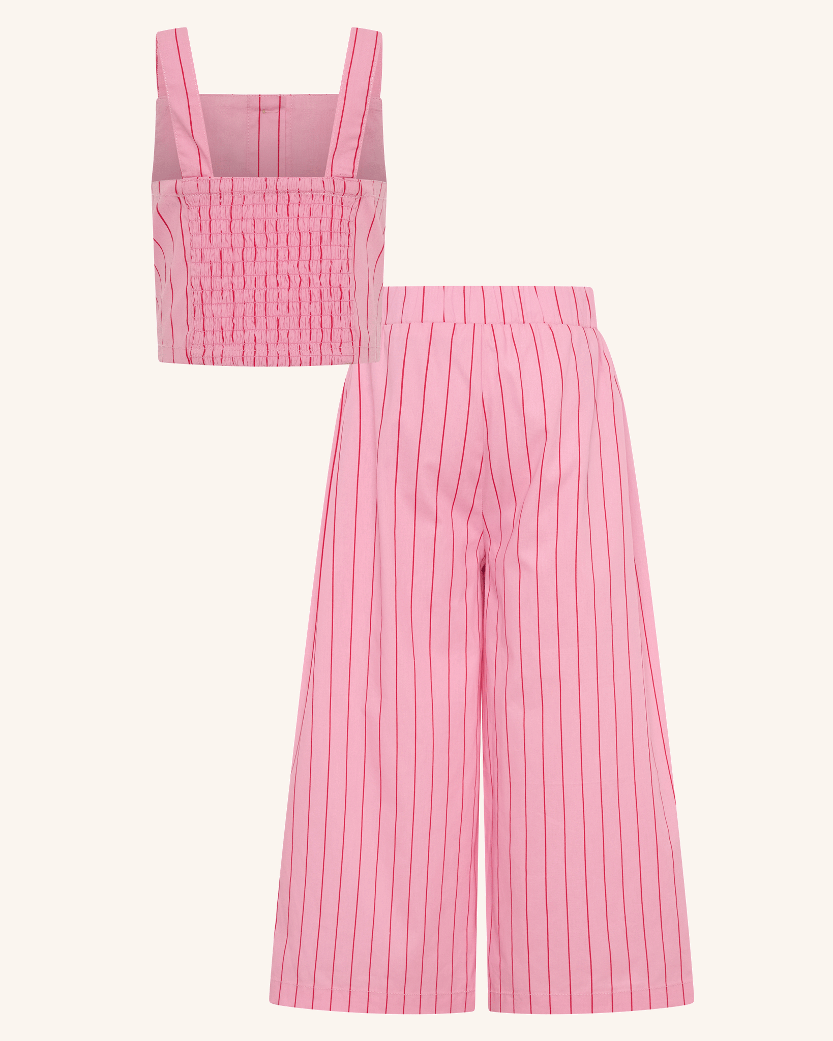 Lolly Stripe Crop Top Wide Pant Set
