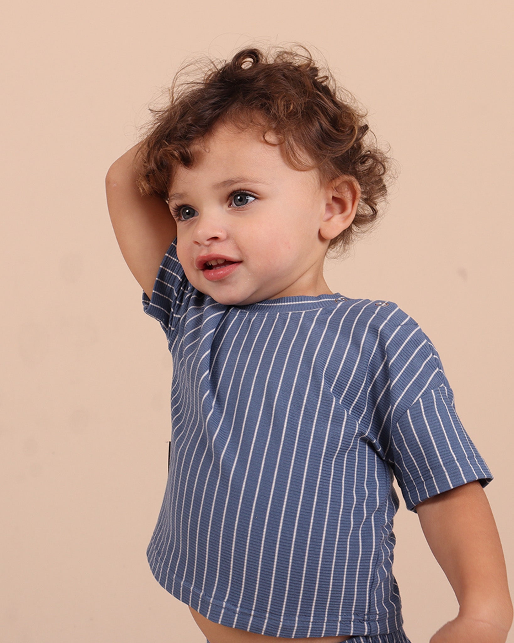 Ribb Stripe Set Blue