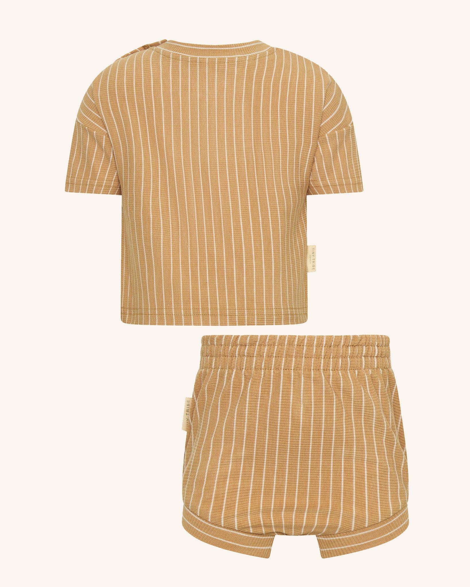 Ribb Stripe Set Sand