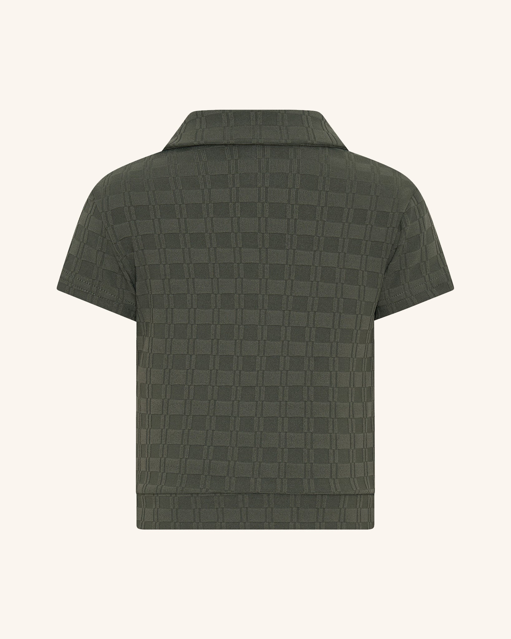 Chemise à col boutonnée olive