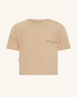 T-shirt à épaules tombantes pour bébé, couleur avoine