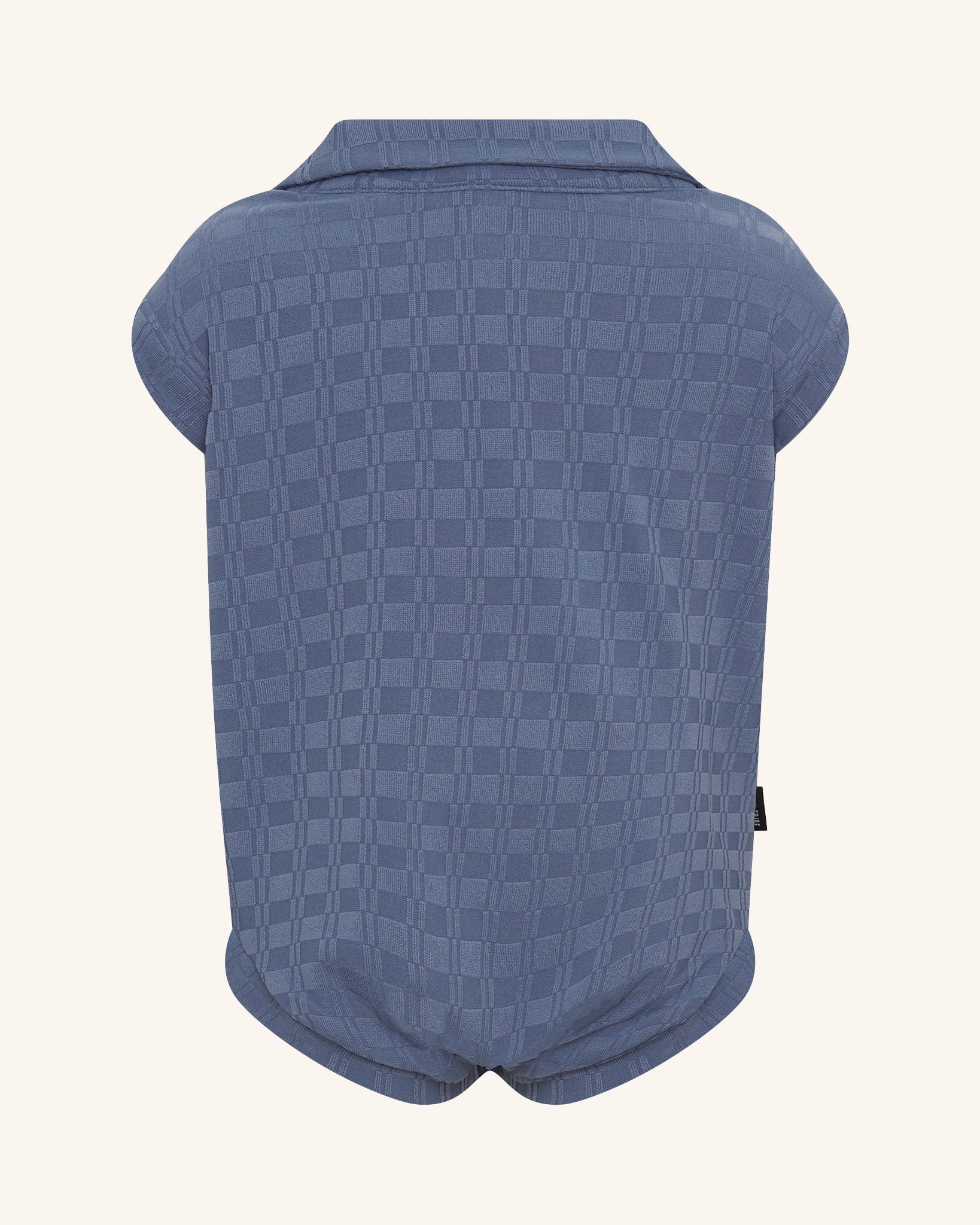 Blue Textured Snapsuit