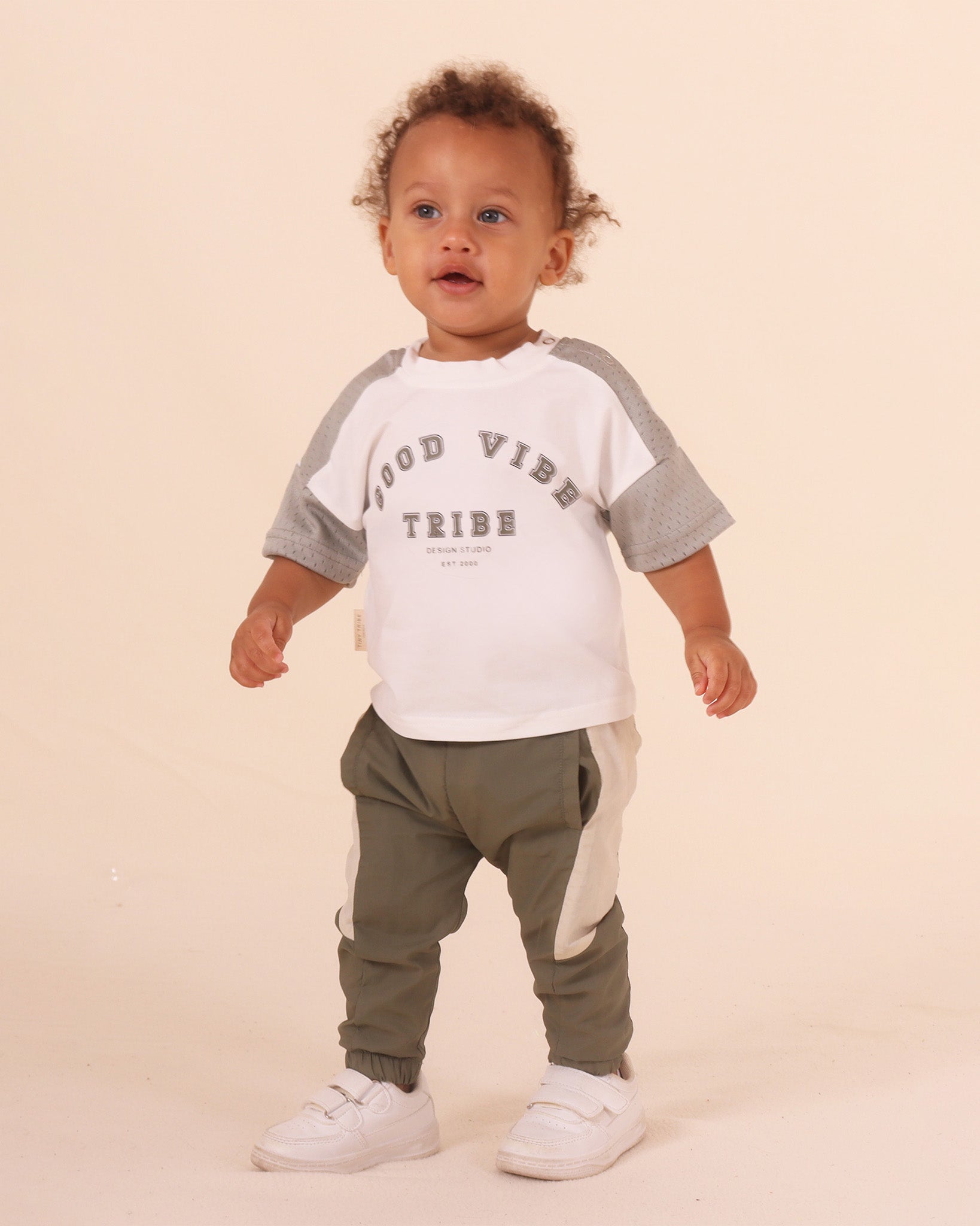 Khaki Colourblock Pant