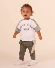 Khaki Colourblock Pant