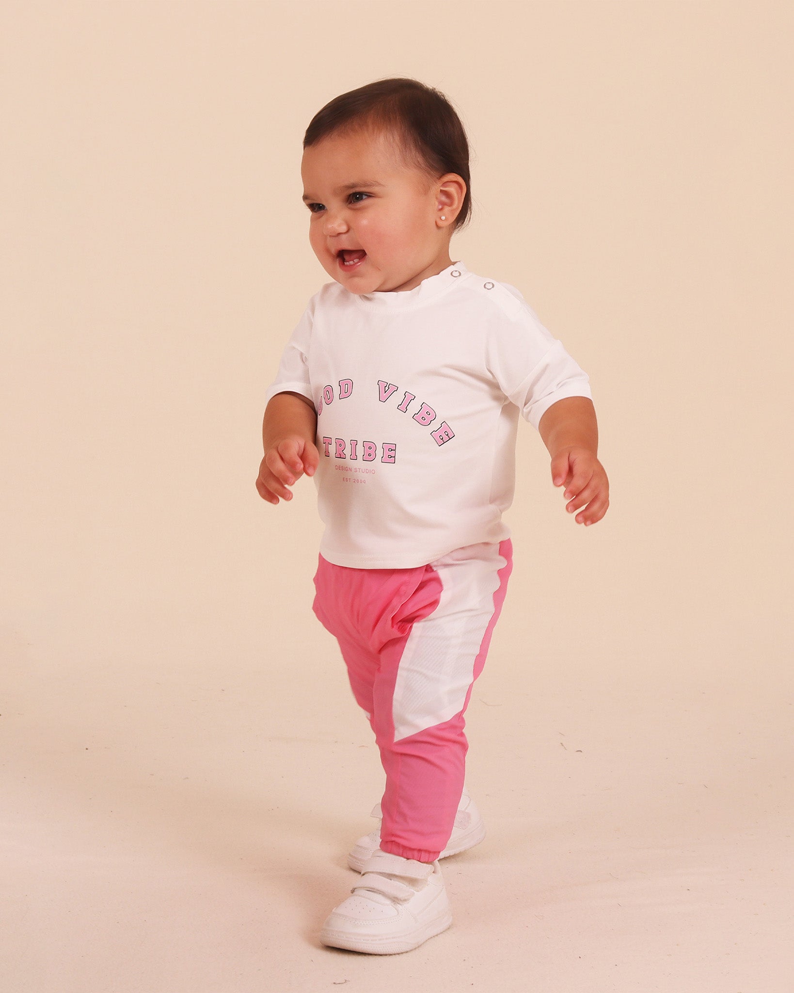 Infant Girl Good Vibe Tribe Drop Shoulder Tee
