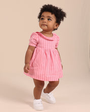 Robe babydoll à rayures Lolly