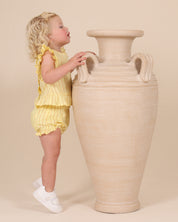 Ensemble à volants à rayures jaunes Lolly