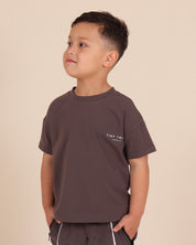 Core Drop Shoulder Tee Charcoal