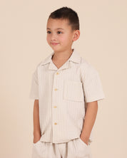 Chemise gaufrée grise