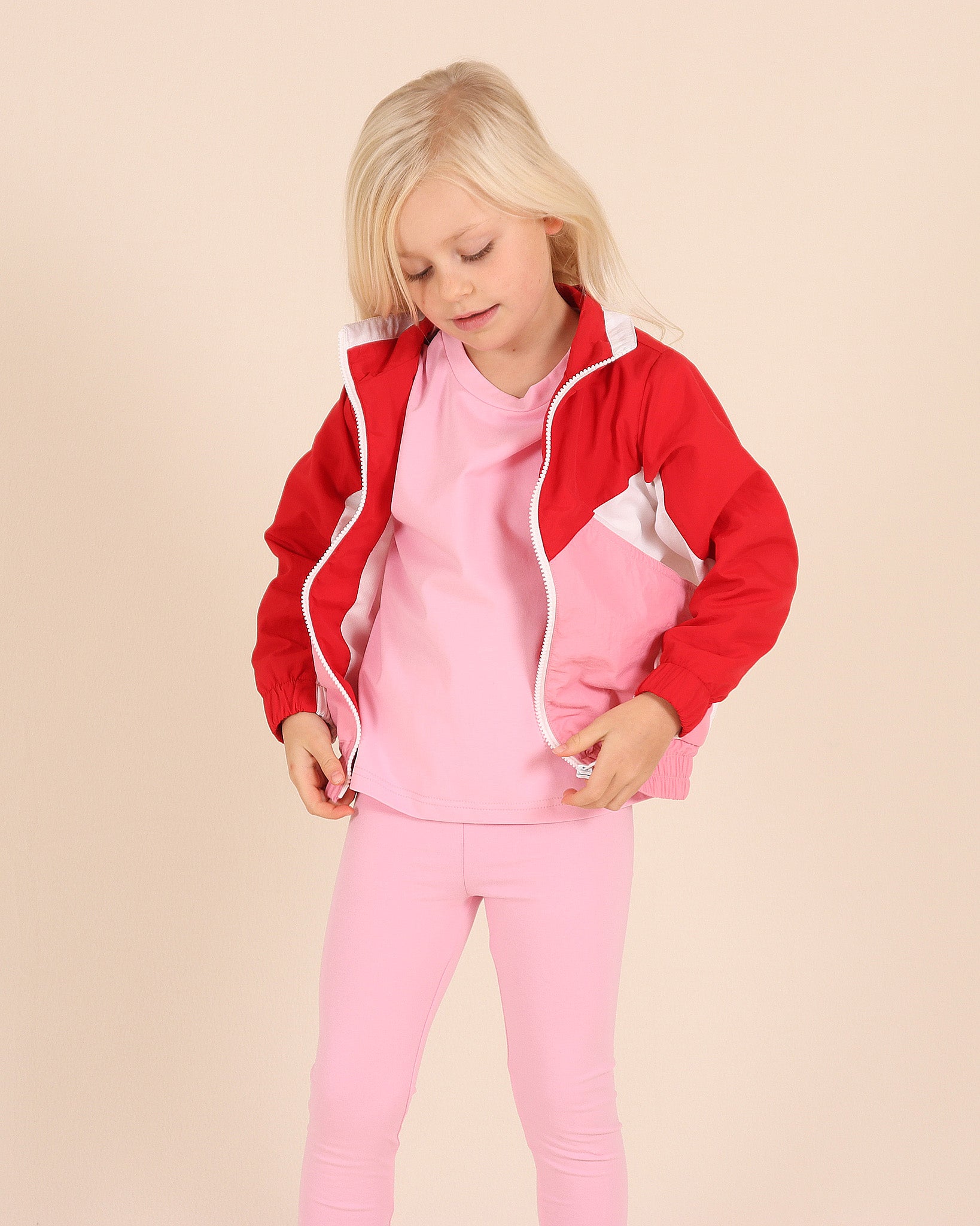 Segment Pink and Red Jacket