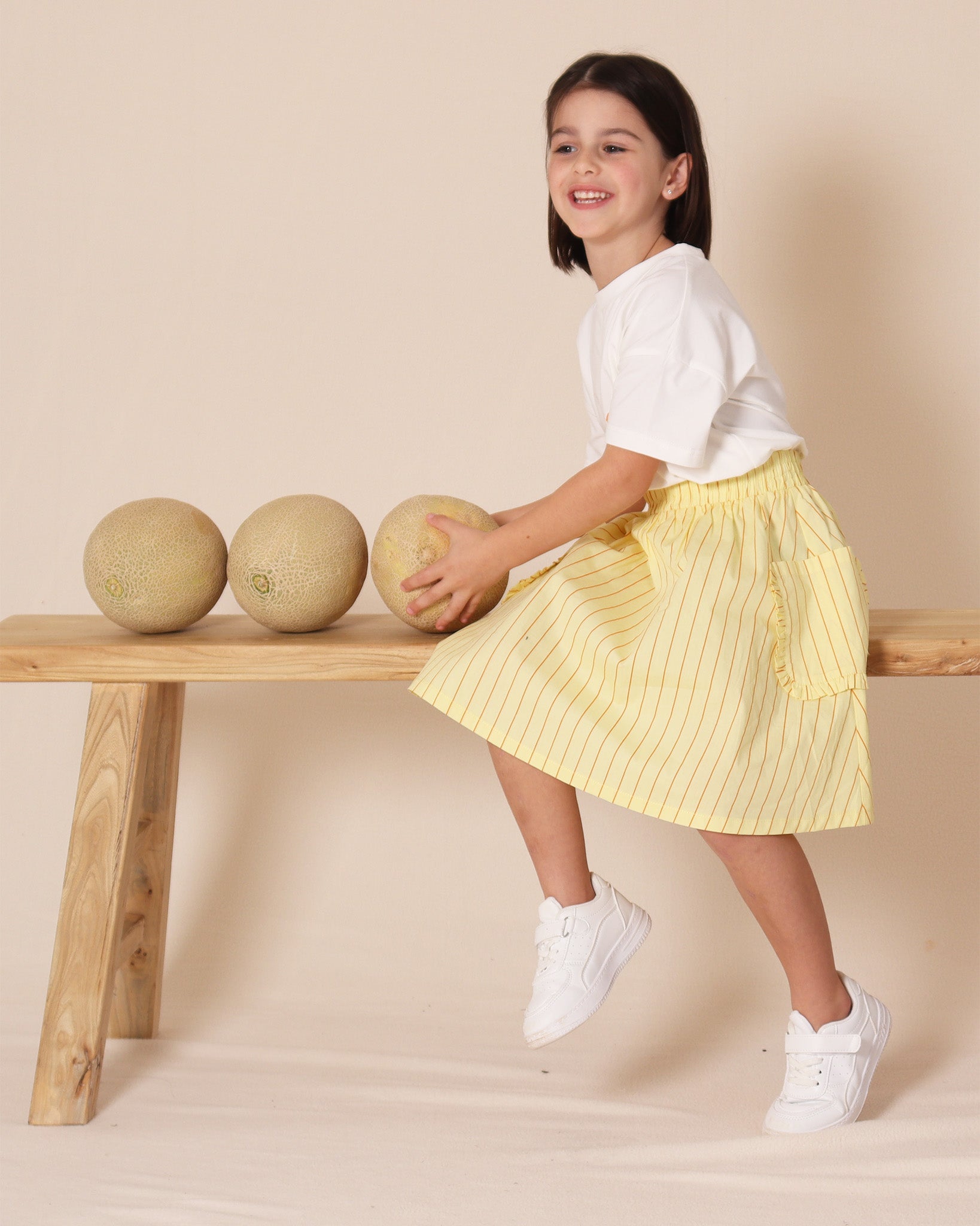 Jupe longue à rayures Lolly avec poches