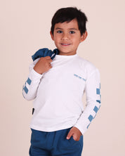 Blue Good Vibe Drop Shoulder Tee