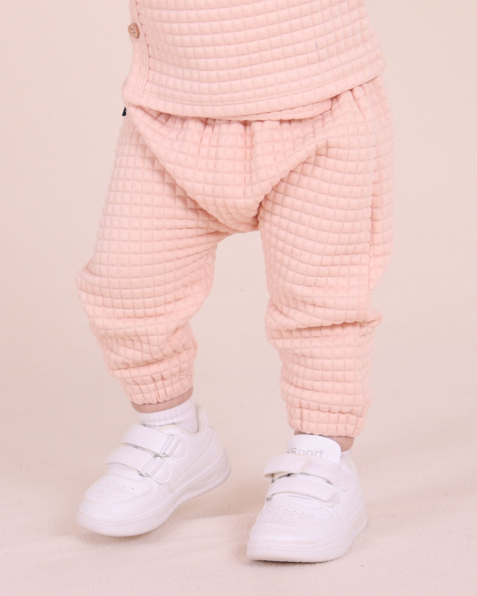 Pantalon ample matelassé à gaufres