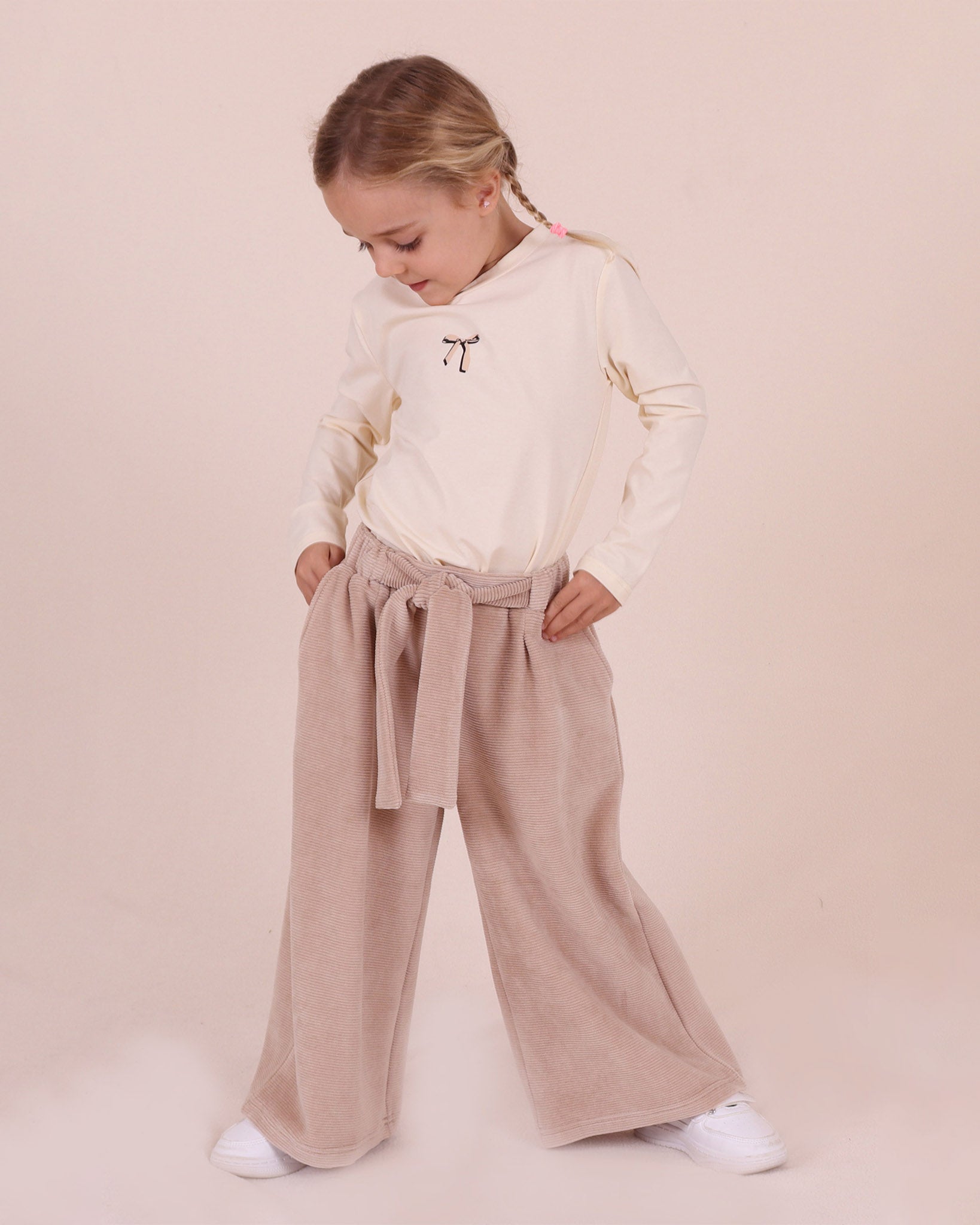 Mocha Wide Leg Sash Pant