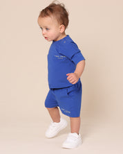 T-shirt à épaules tombantes pour bébé, bleu marine