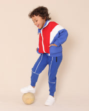 Pantalon bleu marine avec passepoil