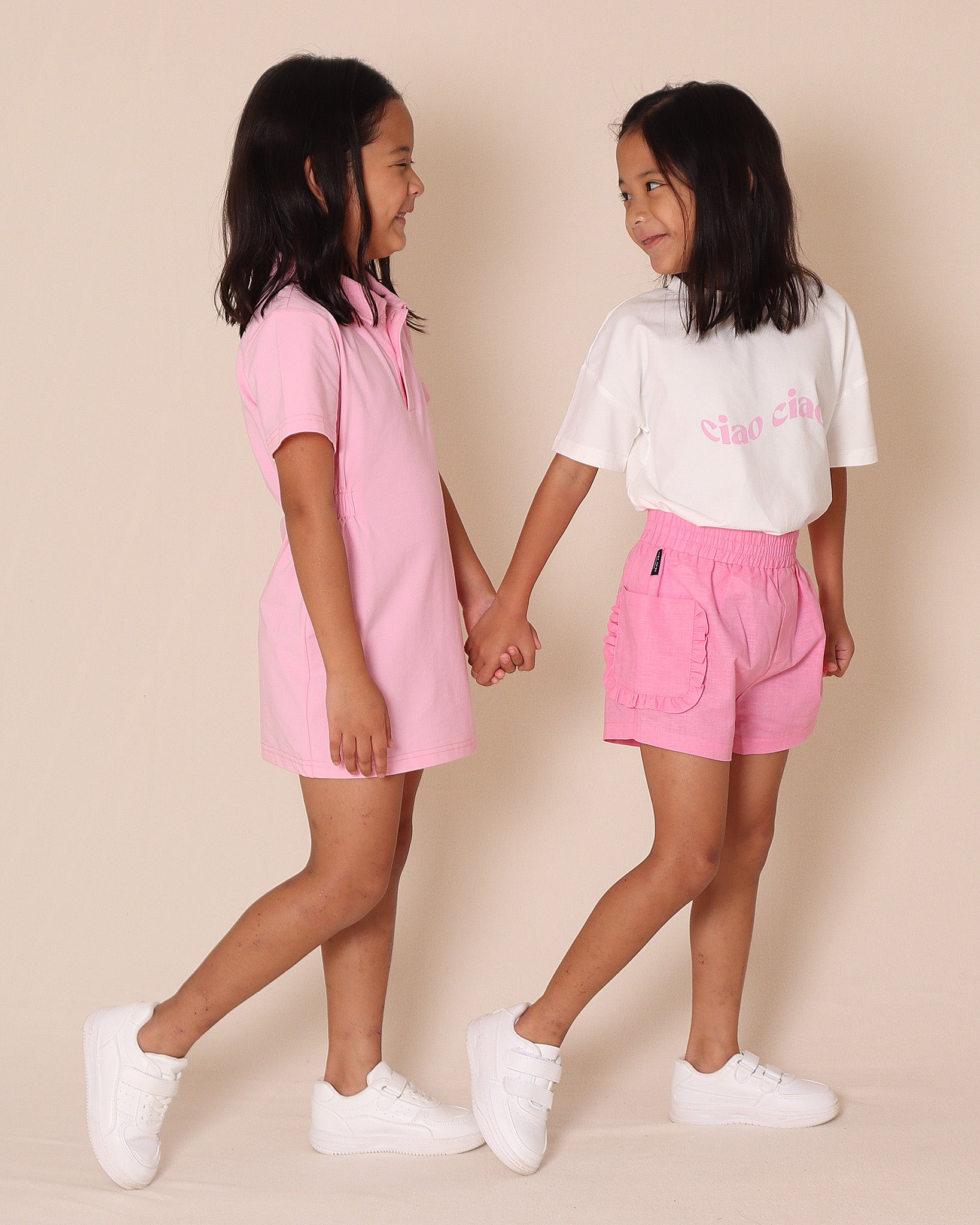 Frill Pocket Short Pink