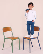 Blue Good Vibe Drop Shoulder Tee