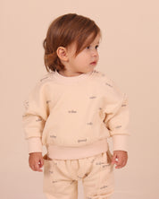 Cream Good Vibe Tribe Lounge Sweat Top