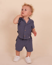 Blue Collared Button Shirt