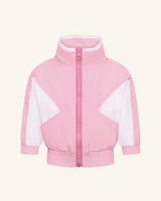 Pink Colourbloack Parachute Wind Breaker