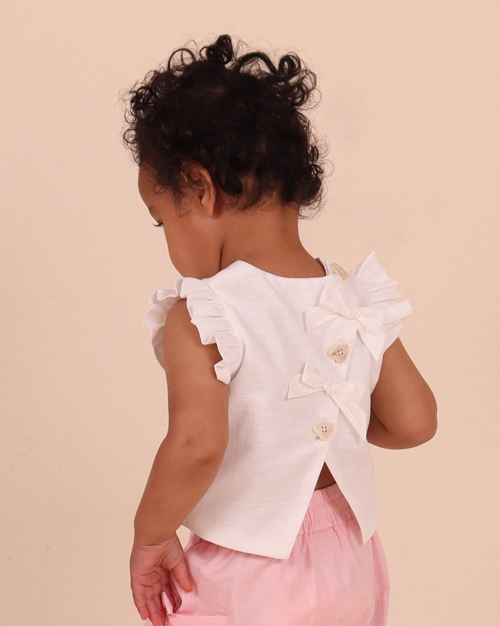 Linen Cross Over Back Top
