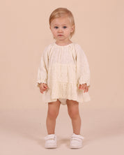 Cotton Scrunch Tiered Dress