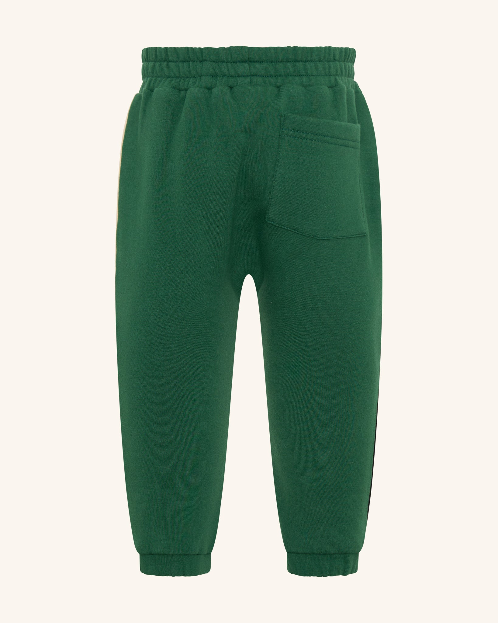 Pantalon ample à segments vert forêt avec passepoil