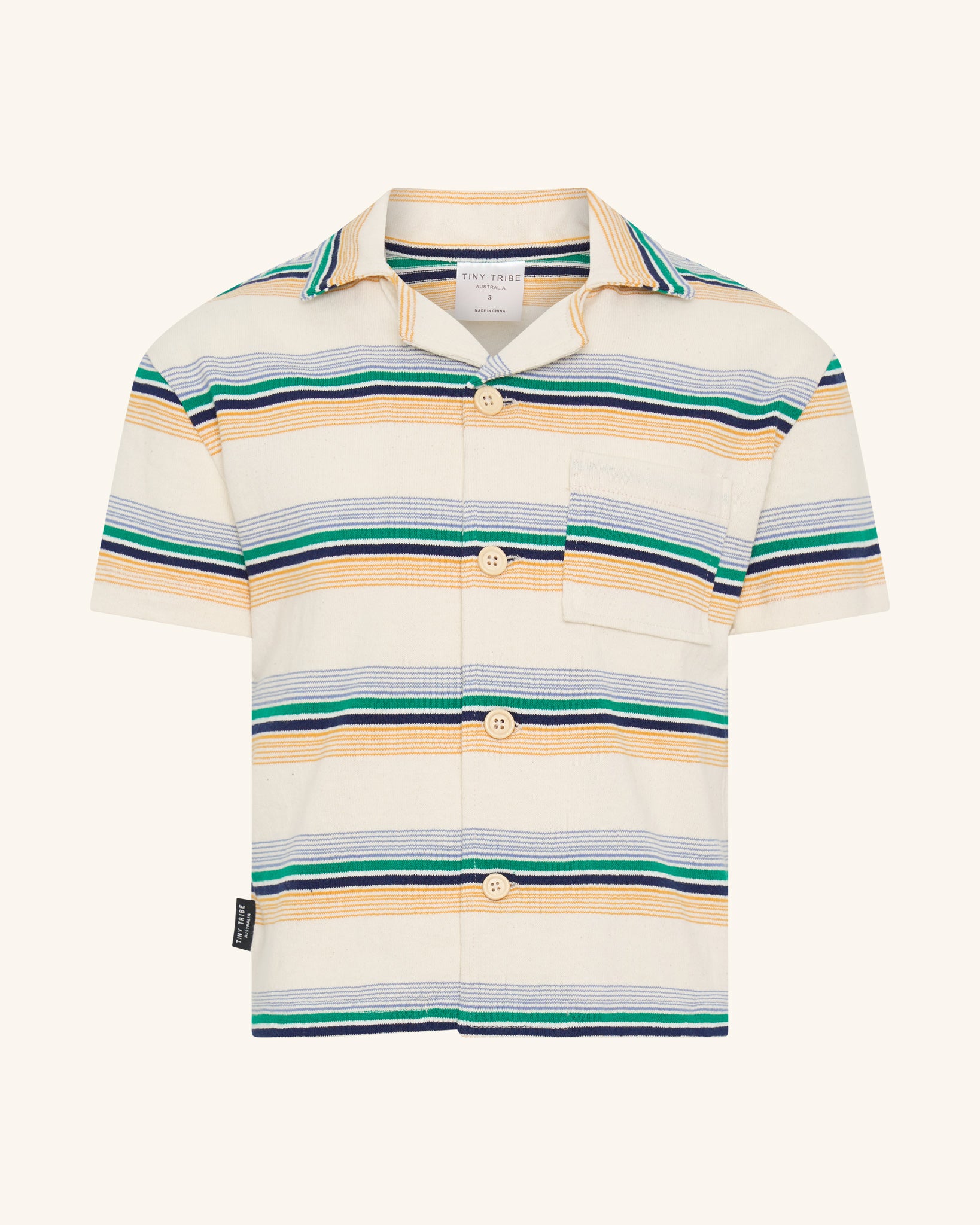 T-shirt à col rayé