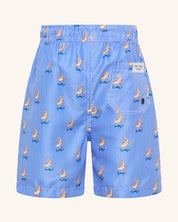 Short de bain à rayures banane