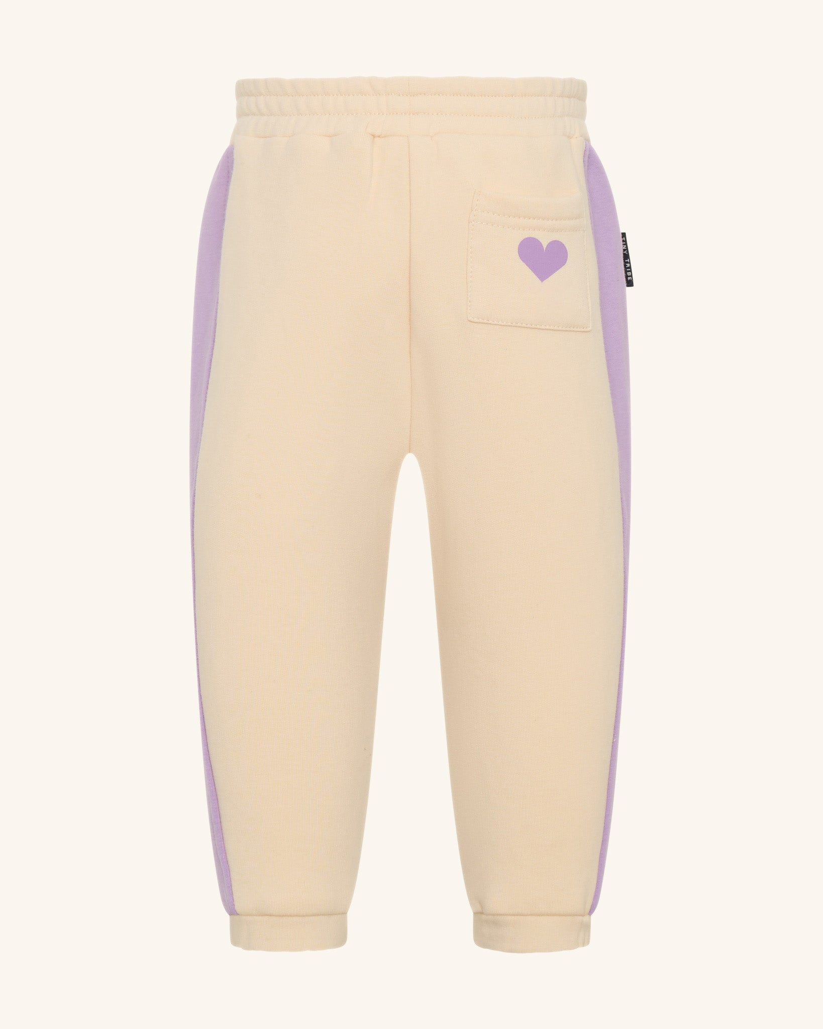 Pantalon ample lilas à empiècements latéraux