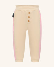 Pantalon ample rose à empiècements latéraux
