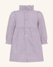 Robe une pièce à col évasé et volants