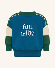 Sweat-shirt à segments passepoilés Blue Fun Tribe