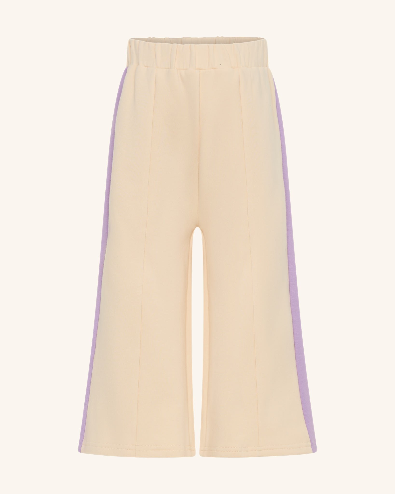 Pantalon de survêtement lilas à jambes larges et segments