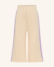 Pantalon de survêtement lilas à jambes larges et segments