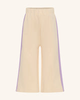 Pantalon de survêtement lilas à jambes larges et segments