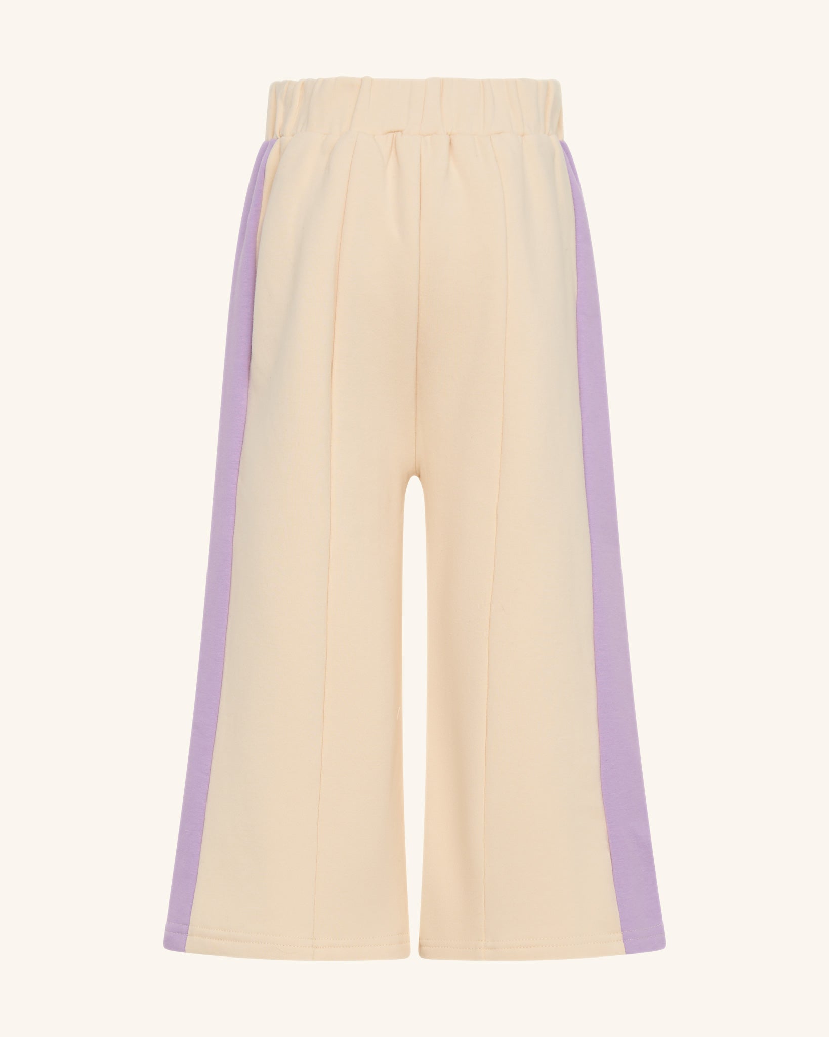 Pantalon de survêtement lilas à jambes larges et segments