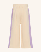 Pantalon de survêtement lilas à jambes larges et segments