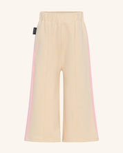 Pantalon de survêtement rose à jambes larges et segments