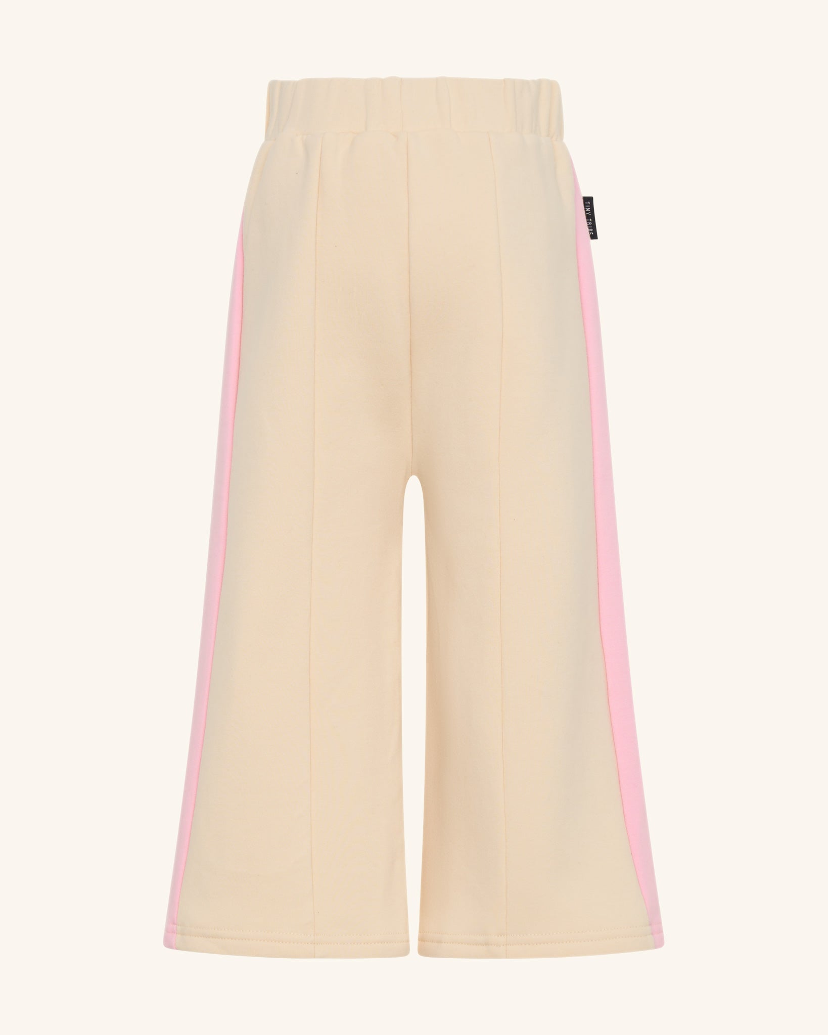 Pantalon de survêtement rose à jambes larges et segments