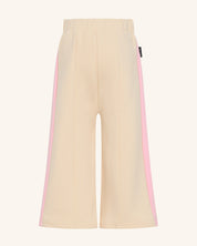 Pantalon de survêtement rose à jambes larges et segments