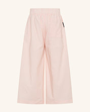 Pantalon rose à jambes larges et ceinture