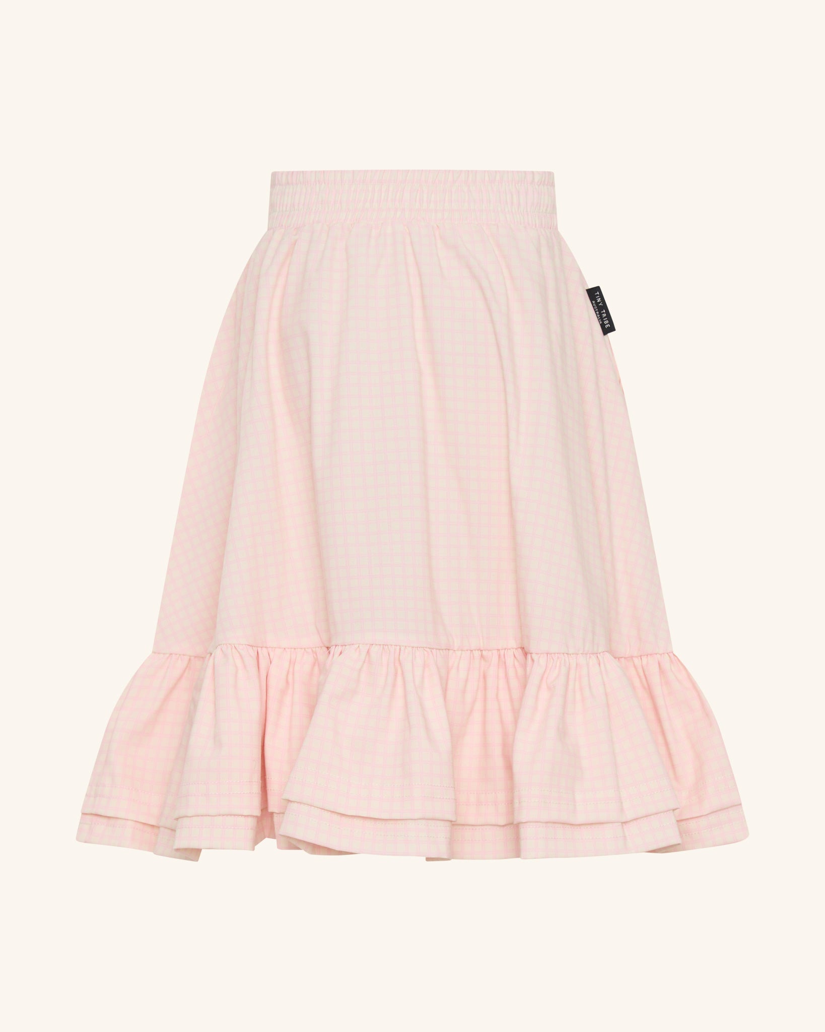 Jupe rose à volants asymétrique