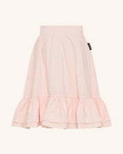 Jupe rose à volants asymétrique