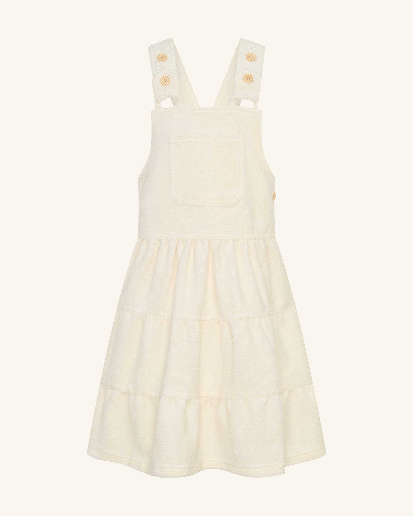 Salopette crème pour enfants, robe cascade