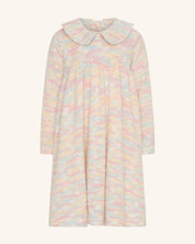 Robe à volants en maille à col étagé