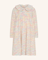 Robe à volants en maille à col étagé