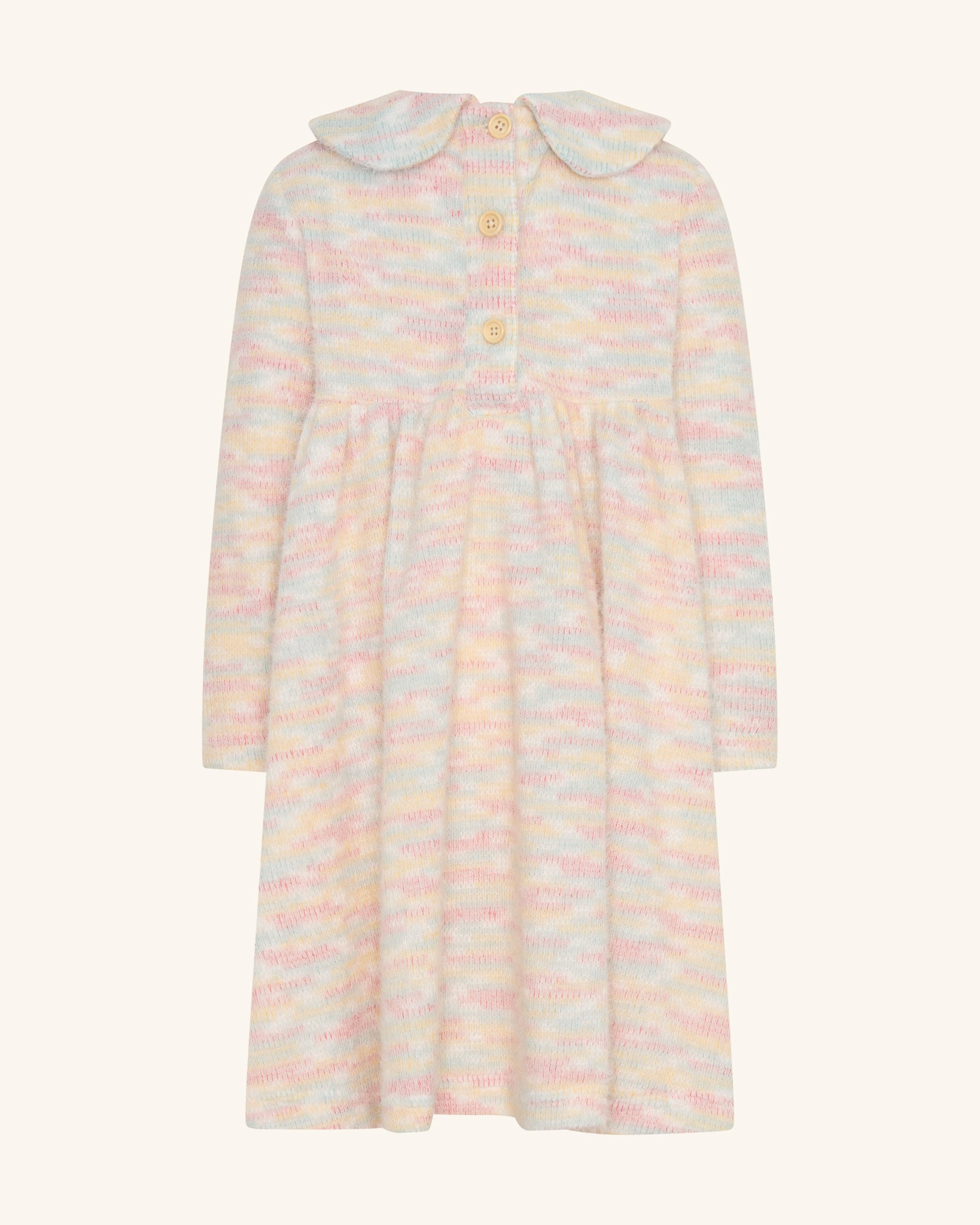 Robe à volants en maille à col étagé