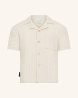 Chemise gaufrée grise